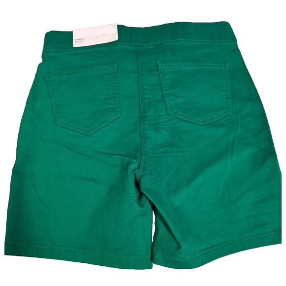 NWT Liz Claiborne Green Amber Shorts Sz. 6 Women Mid Rise Pull-on Stretchy - Picture 2 of 8